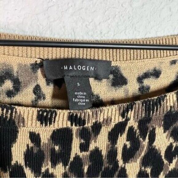 Halogen womens animal print lightweight sweater size small - Picture 3 of 5